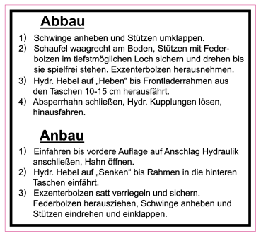 Frontlader Aufkleber "Abbau - Abbau"