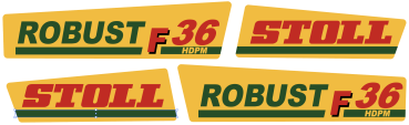 Stoll Robust F36 Frontlader Aufklebersatz