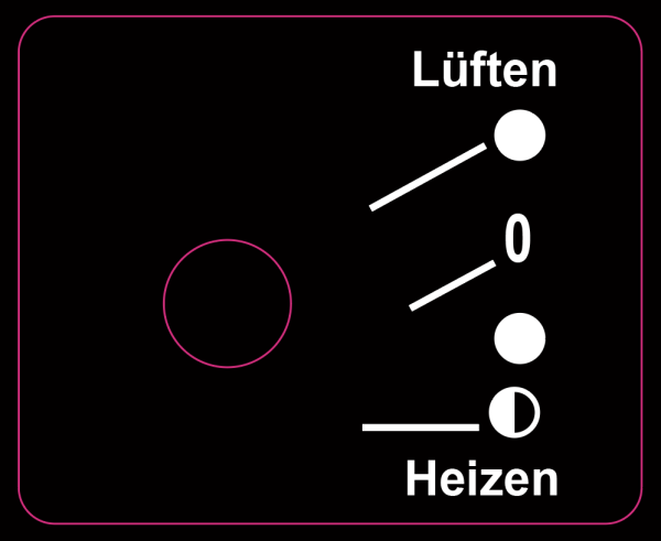 Fendt Armaturenbrett Lüften - Heizen Aufkleber