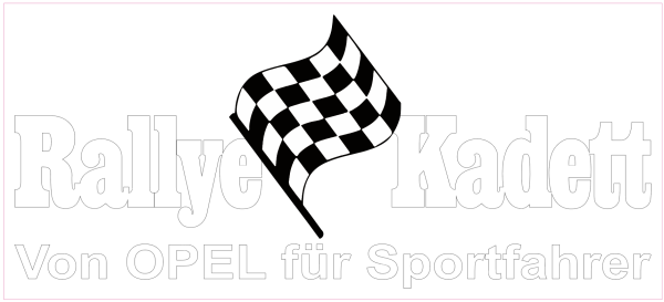 Opel Rallye Kadett Heckscheiben Aufkleber